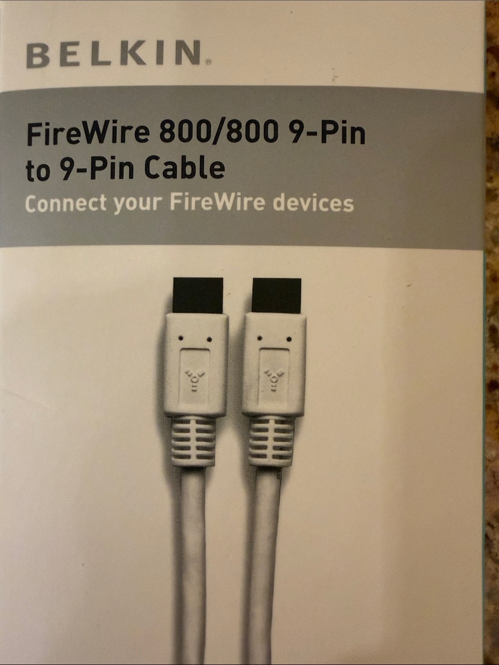 NWT🤩BELKIN WHITE FIREWIRE 800/800 9-PIN CABLE - Picture 2 of 5
